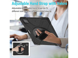 iPad Pro 12.9 (6/5/4th Gen) Shockproof Hybrid Kickstand w/ Shoulder Strap Case - Black