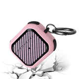 AirPods Pro Carbon Fiber Design Hybrid With Metal Hook Case Cover - Light Pink