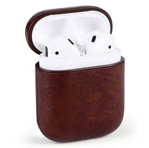 AirPods Leather Case Cover Protective Skin for Apple Airpod Charging Case US-Darkbrown