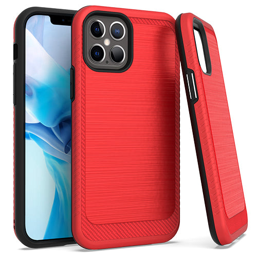 iPhone 12/ 12 Pro 6.1 Brushed Case 3 Red