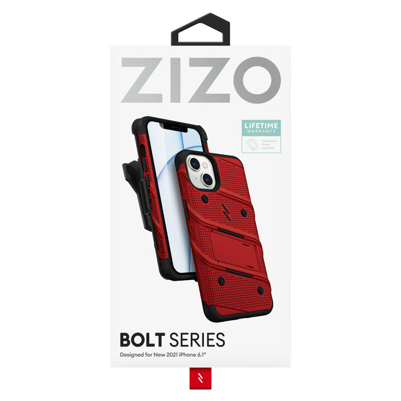ZIZO BOLT Bundle iPhone 14/13 6.1 Case - Red