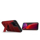 ZIZO BOLT IPHONE 11 PRO (2019) CASE - BUILT-IN KICKSTAND BELT HOLSTER TEMPERED GLASS SCREEN PROTECTOR-Red/Black