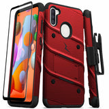 ZIZO BOLT Series Samsung Galaxy A11 Case - Red & Black