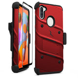 ZIZO BOLT Series Samsung Galaxy A11 Case - Red & Black