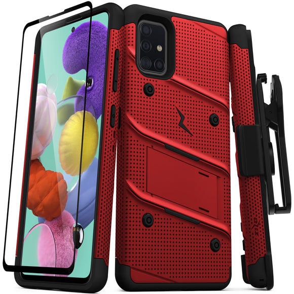 ZIZO BOLT Series Galaxy A51 5G Case - Red & Black