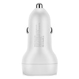 36W PD DUAL PORT CAR CHARGER - WHITE