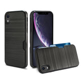 Reiko iPhone XS Max Slim Armor Hybrid Case With Card Holder In Black