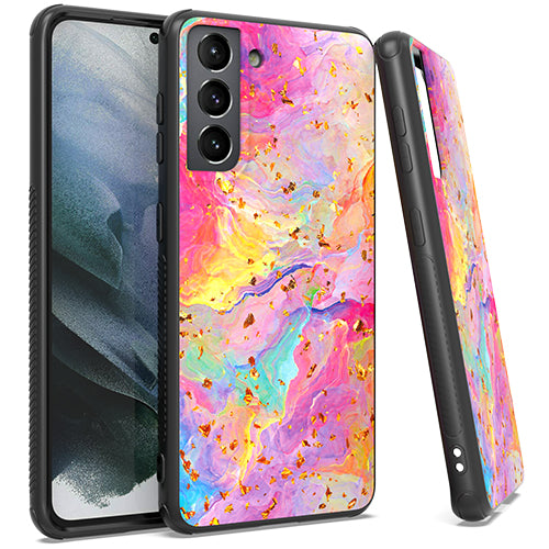 Samsung S21 6.2 Chrome Flake Marble Rainbow