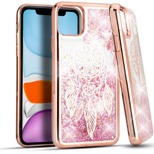 iPhone 11 6.1 CHROME Glitter Motion Dream Catcher ROSE GOLD