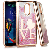 LG K40 CHROME Glitter Motion Case ROSE GOLD