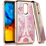 LG Stylo 5 CHROME Glitter Motion Paris Tower/Dream Catcher ROSE GOLD