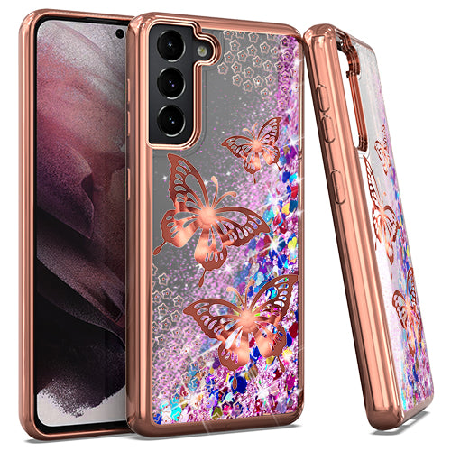 Samsung S21 PLUS 6.7 CHRO GLT Motion Butterfly ROSE GOLD