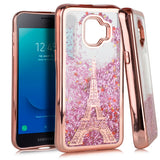 Samsung J2 CORE CHROME Glitter Motion Paris Tower/Dream Catcher ROSE GOLD