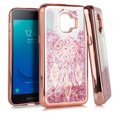Samsung J2 CORE CHROME Glitter Motion Paris Tower/Dream Catcher ROSE GOLD