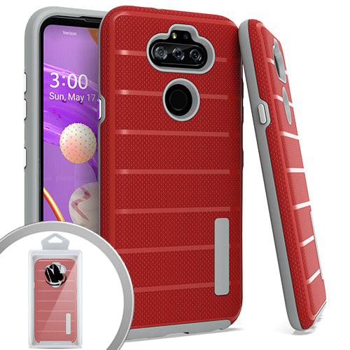 PKG LG Aristo 5 K31 Fortune 3 Delux Brushed Case Red