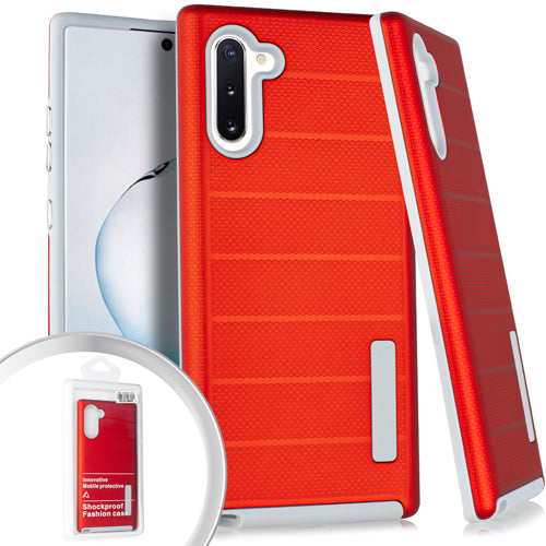 PKG Samsung Note 10 Delux Brushed Case Red
