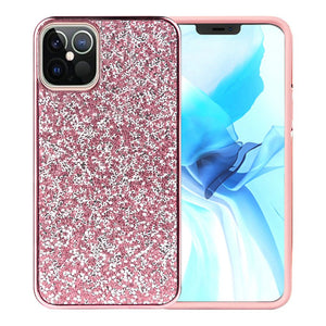 For iPhone 13 Pro Deluxe Glitter Diamond Case Cover - Pink