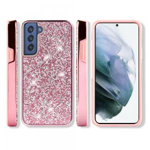 Samsung Galaxy S22 Deluxe Diamond Bling Glitter Case Cover - Pink