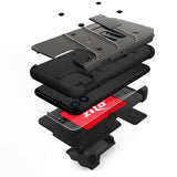 ZIZO BOLT SERIES IPHONE 11 (2019) CASE - BUILT-IN KICKSTAND BELT HOLSTER TEMPERED GLASS SCREEN PROTECTOR (GUN METAL GRAY/BLACK)
