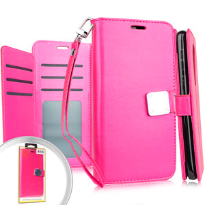LG Stylo 5 Deluxe Wallet w/ Blister Hot Pink