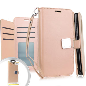 Samsung A11 Deluxe Wallet w/ Blister Rose Gold