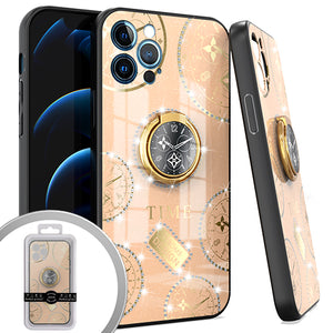 PKG iPhone 12 Pro MAX 6.7 Bling Ring Case TIME Rose Gold