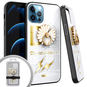 PKG iPhone 12 Pro MAX 6.7 Bling Ring Case DAISY White