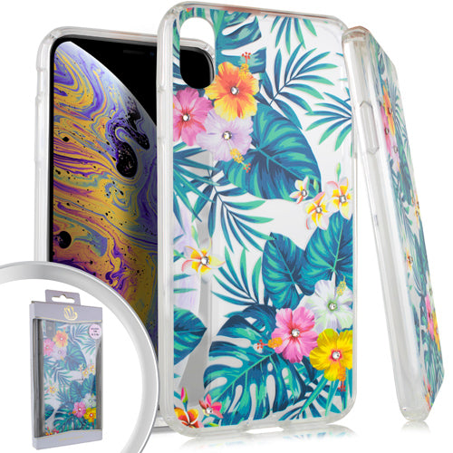 Apple iPhone Xs Max - Flower Spot Diamond Case Hawaii Floral
