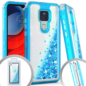 PKG 3 IN 1 Motorola Moto G Play 2021 Glitter Motion Teal