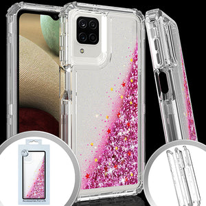 PKG 3 IN 1 Samsung A12 Glitter Motion Clear
