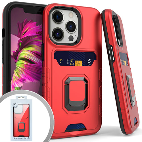 PKG iPhone 13 PRO 6.1 Magnet Ring Stand 7 Red