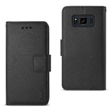 Reiko Samsung Galaxy S8 Active 3-In-1 Wallet Case In Black