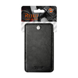 HLD 18-UNI01BK Leather  Adhesive Foldable Pocket Card Holder With Two Slots In Black