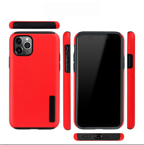 iPhone 14/13  Matte Hybrid case - Red