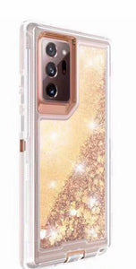 Phone Case Glitter Note 20 Ultra- Gold