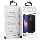 ZIZO ION SERIES IPHONE 12 / IPHONE 12 PRO CASE WITH TEMPERED GLASS - BLACK & SMOKE