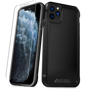 ZIZO ION iPhone 11 Pro (2019) Case - Triple Layered Hybrid Case with Tempered Glass Screen Protector - Black