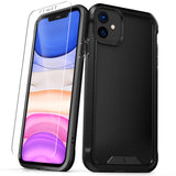 ZIZO ION SERIES IPHONE 11 (2019) CASE - TRIPLE LAYERED HYBRID CASE WITH TEMPERED GLASS SCREEN PROTECTOR-Black