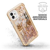ZIZO ION SERIES IPHONE 11 (2019) CASE - TRIPLE LAYERED HYBRID CASE WITH TEMPERED GLASS SCREEN PROTECTOR-Swirl