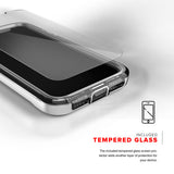 ZIZO ION FOR IPHONE X / XS -TRIPLE LAYERED HYBRID COVER W/ TEMPERED GLASS SCREEN PROTECTOR- SILVER
