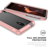 NOKIA 3.1 C -  ZIZO ION TRIPLE LAYERED HYBRID CASE WITH TEMPERED GLASS SCREEN PROTECTOR - ROSE GOLD