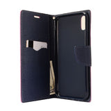 Apple iPhone XS MAX Deluxe Dual Flip PU Leather Case,Purple
