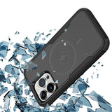 For iPhone 13 Pro MegSafe Compatible Tough ShockProof Hybrid Case Cover - Black