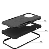 For iPhone 13 Pro Max MegSafe Compatible Tough ShockProof Hybrid Case Cover - Black