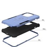 For iPhone 13 Pro Max MegSafe Compatible Tough ShockProof Hybrid Case Cover - Blue