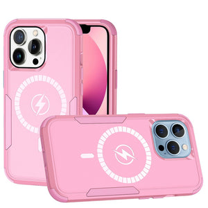 For iPhone 13 Pro Max MegSafe Compatible Tough ShockProof Hybrid Case Cover - Pink
