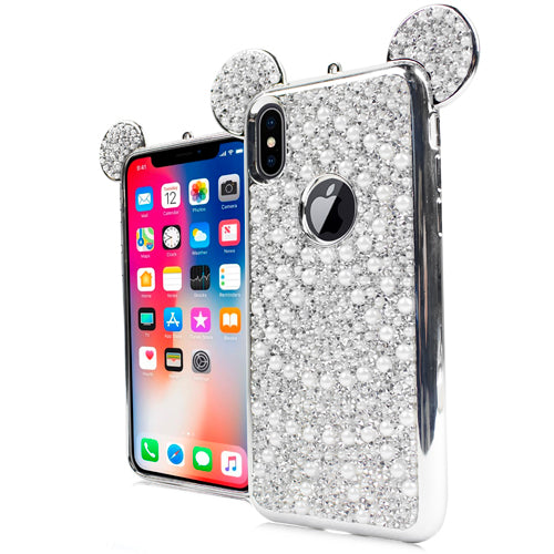 iPhone X /XS 5.8 Teddy Pearl Case Silver