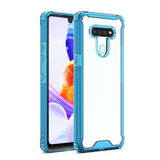 LG K51 High quality TPU Bumper and Clarity PC Case In Blue