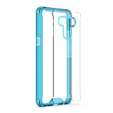 LG K51 High quality TPU Bumper and Clarity PC Case In Blue