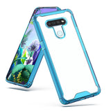 LG K51 High quality TPU Bumper and Clarity PC Case In Blue